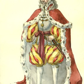 Рисунки акварелью (Traditional media drawinds. Watercolor): King of Naples