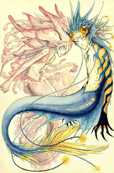 Рисунки акварелью (Traditional media drawinds. Watercolor): Ocean Spirits