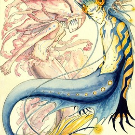 Рисунки акварелью (Traditional media drawinds. Watercolor): Ocean Spirits